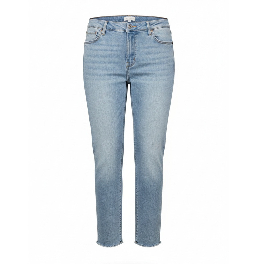 NWT Abercrombie & Fitch Skinny High Rise Jeans Womens 24 Light Wash Raw Hem